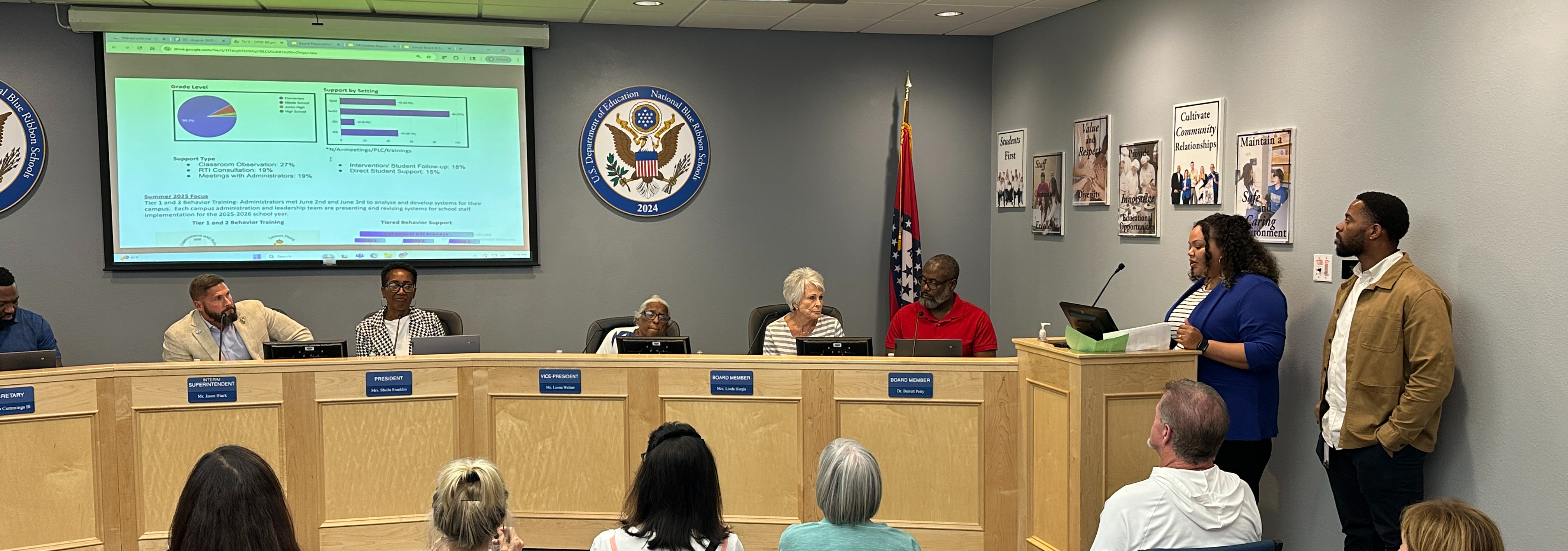 Carter-Scott and Echols presenting