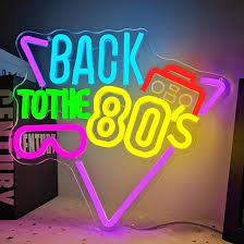back to the 80's neon sign