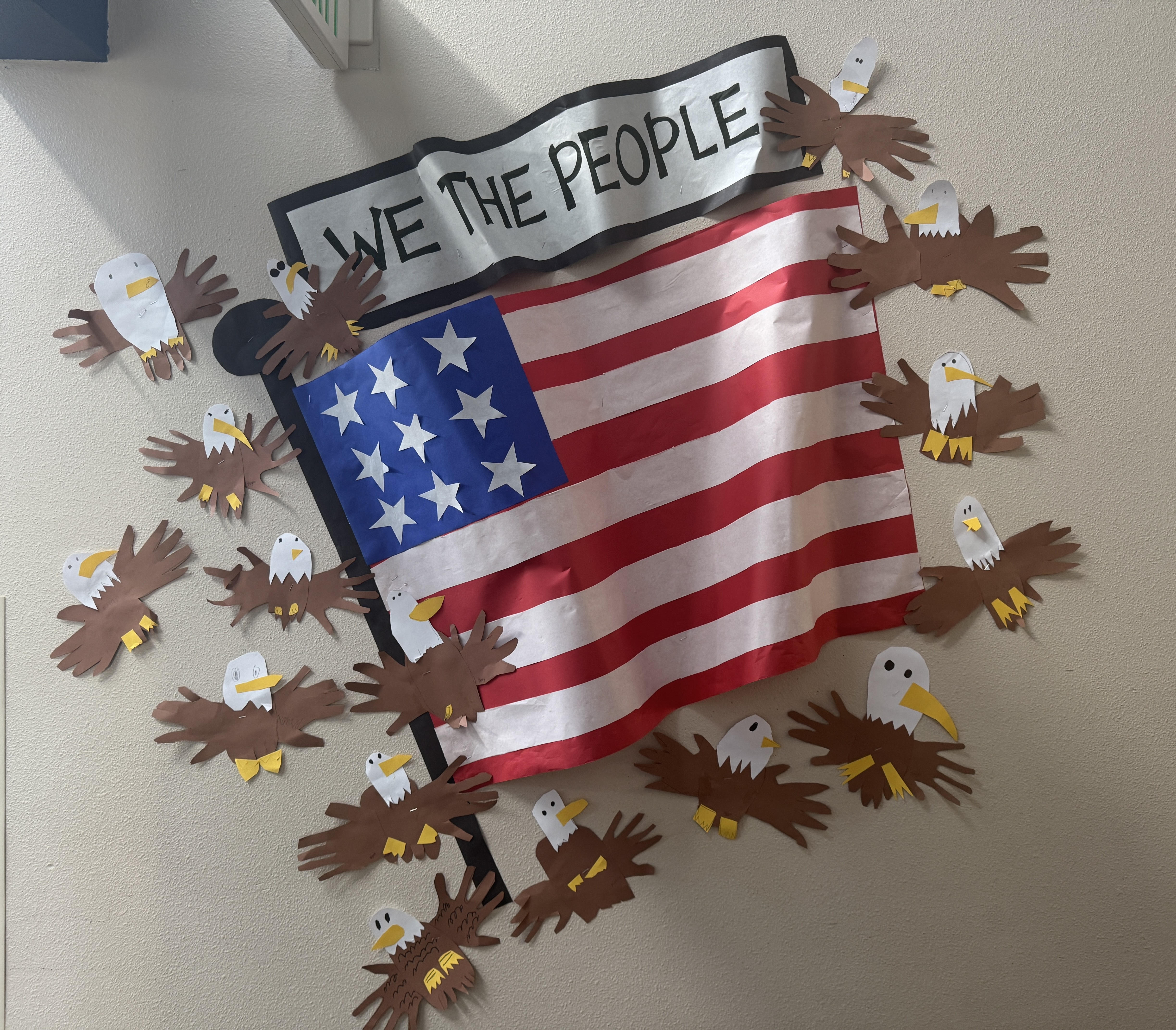 We the people art project by elementary students
