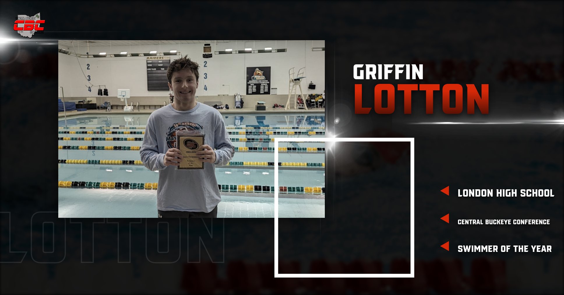 Swimmer of the year Griffin Lotton