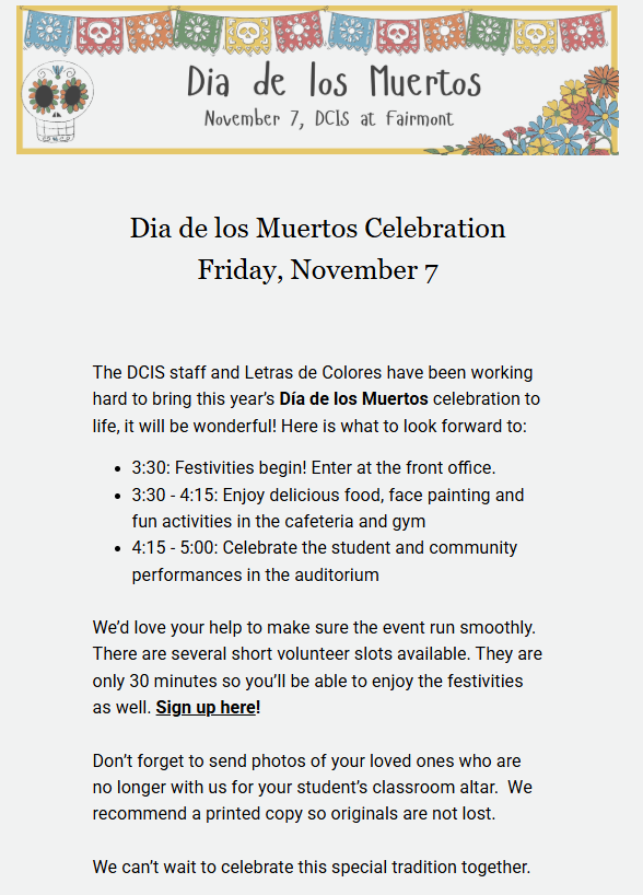 PTA - Dia de los Muertos