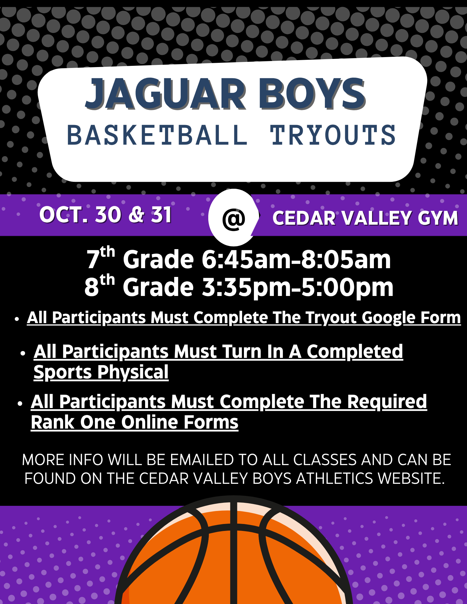 Boys Basketball Tryouts