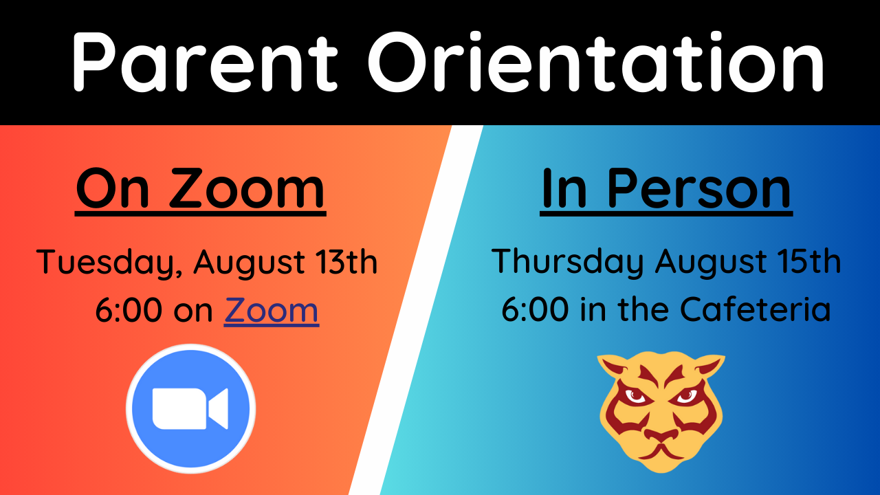 Flyer for Parent Orientation