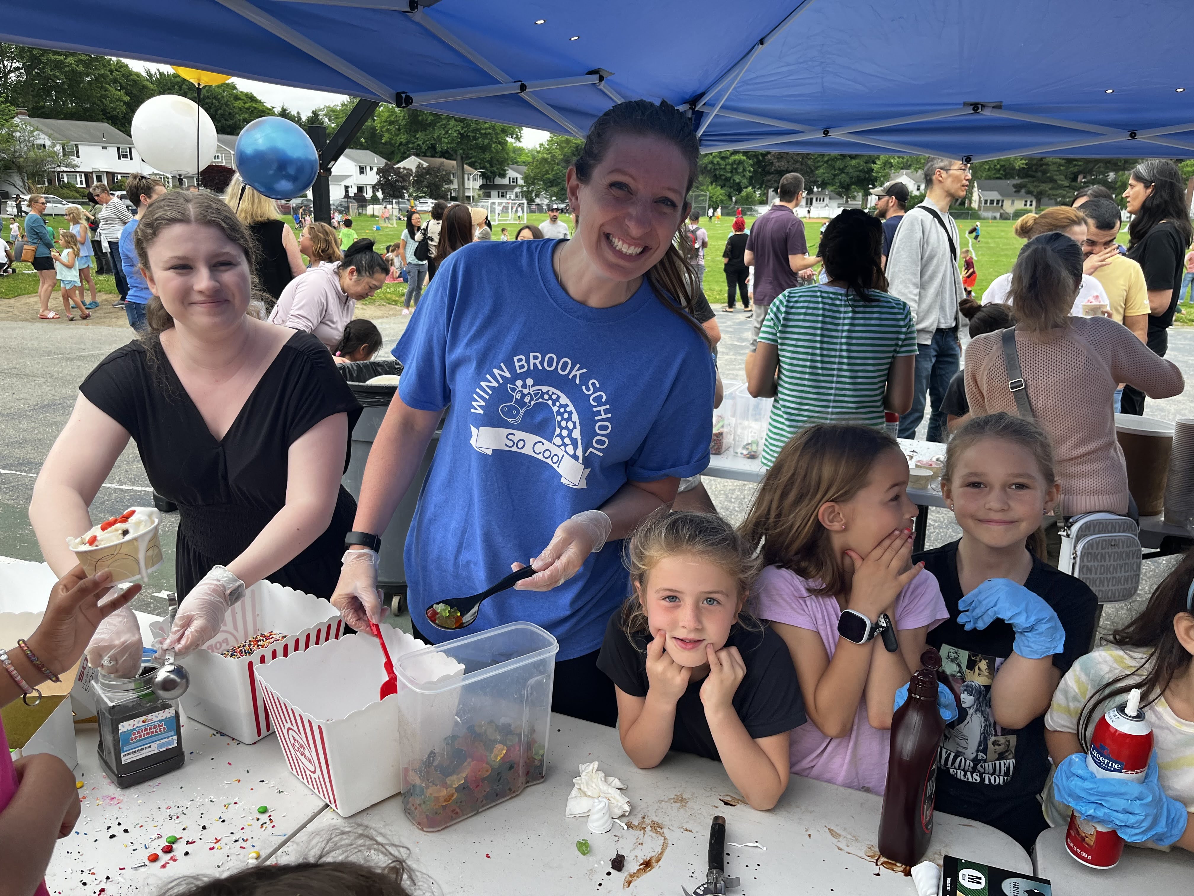 teachers  scooping ice cream