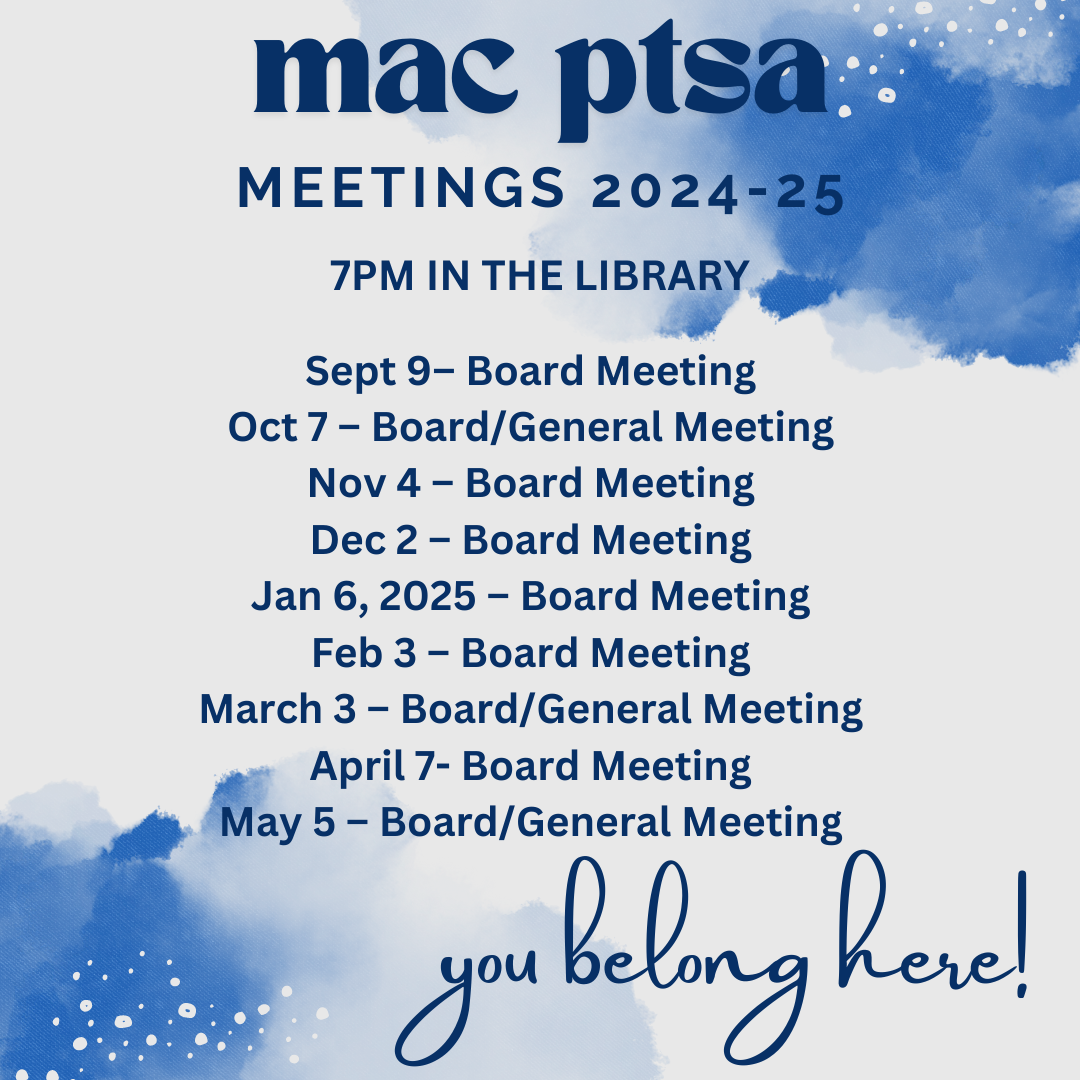 PTSA meetings