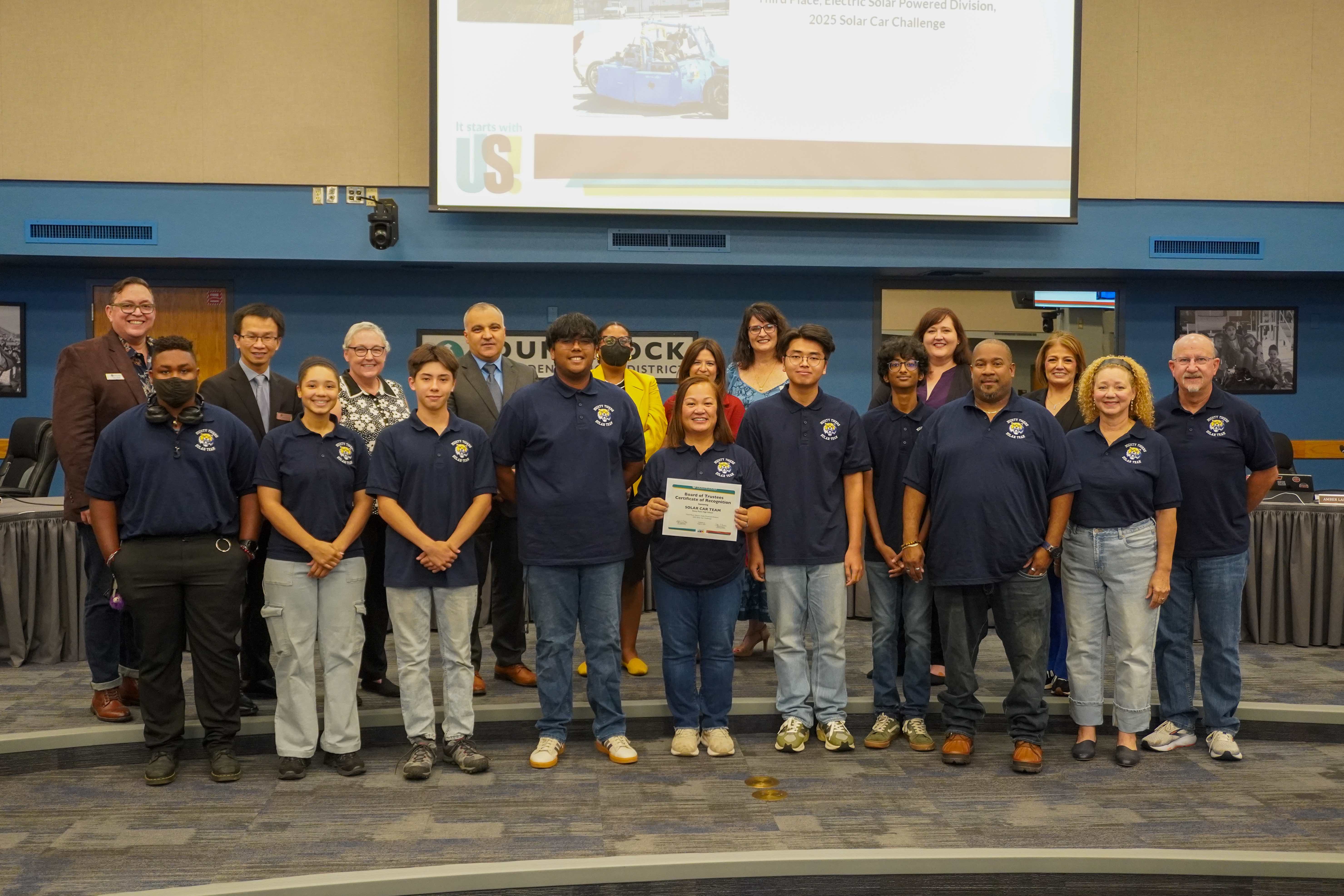 Stony Point Solar Car club at BOT meeting