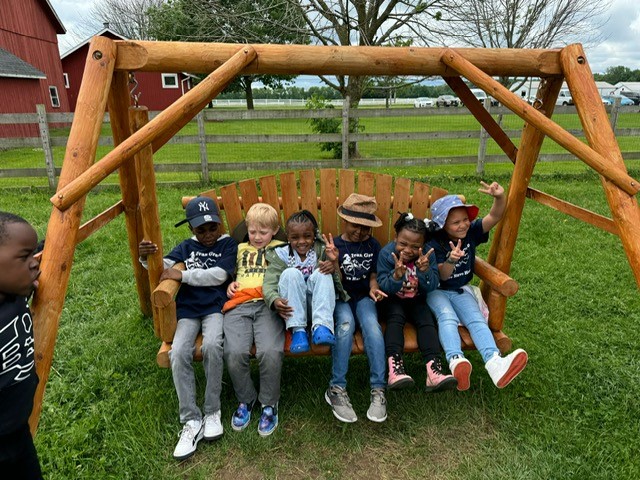 kids at the farm