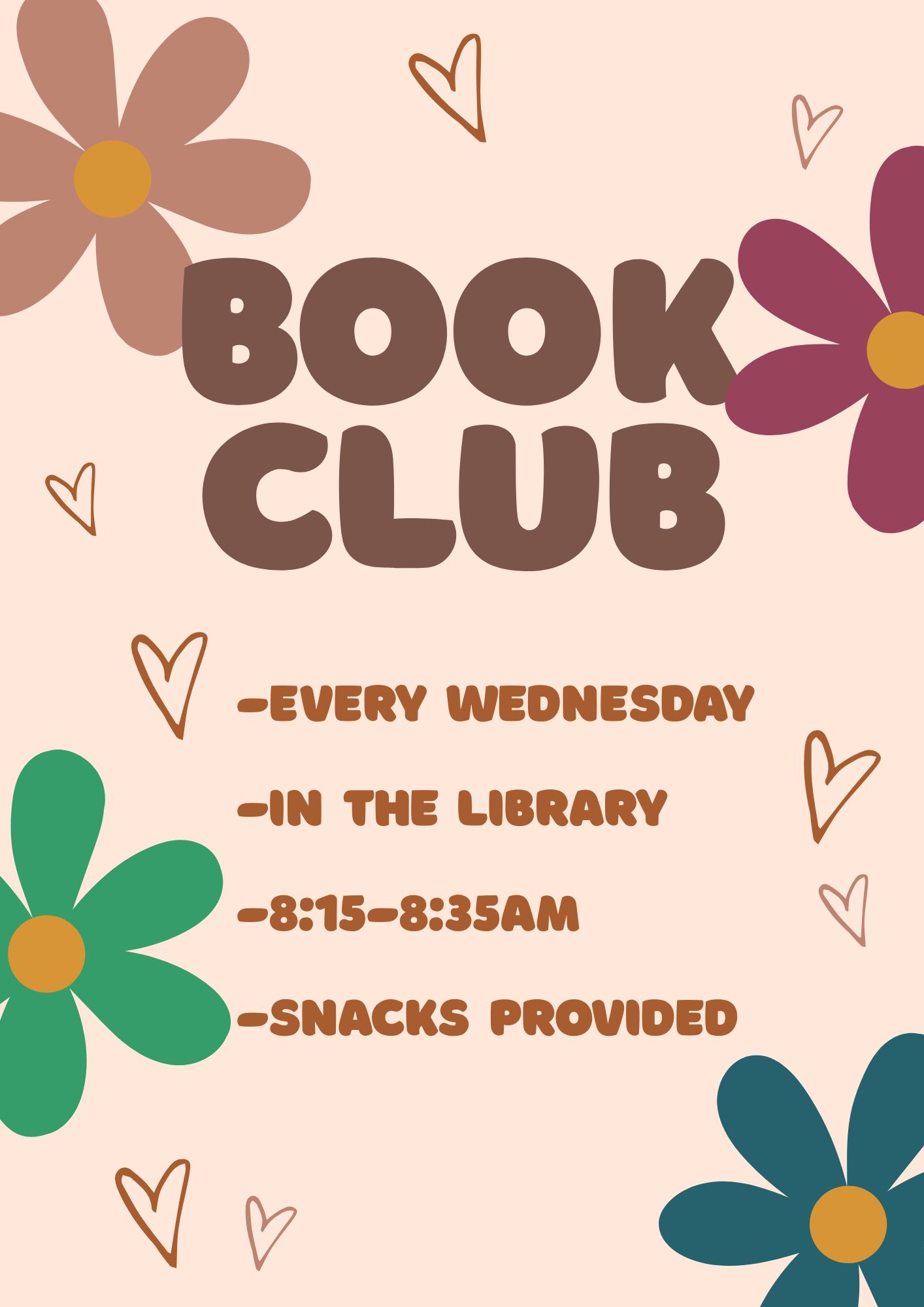 book club flyer