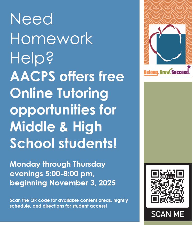 tutoring flyer with QR code