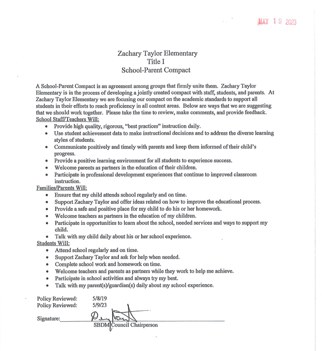 School-Family Compact