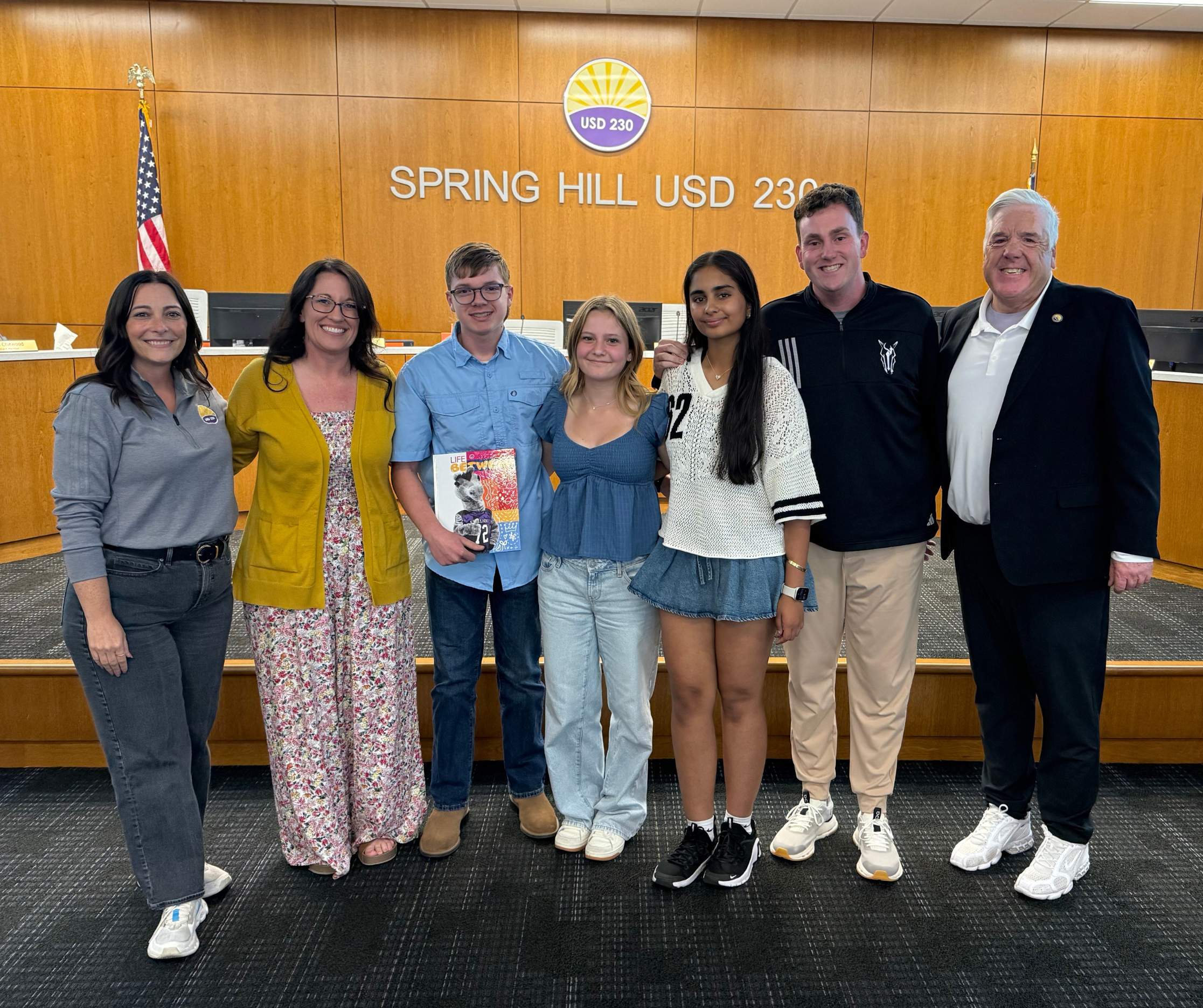 WSMS Yearbook students being recognized