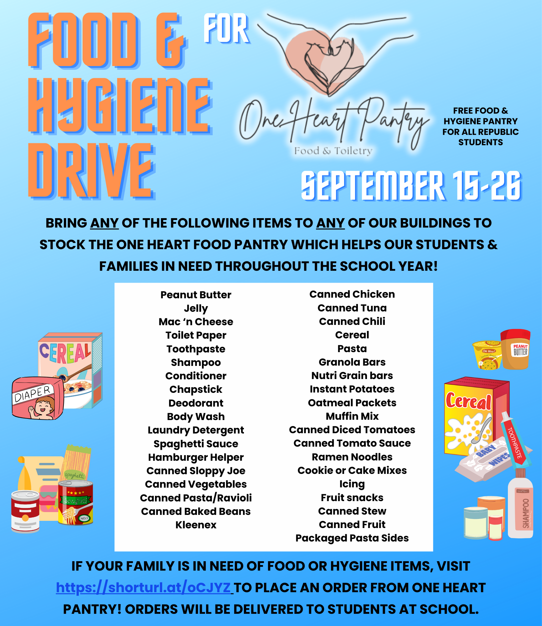 One Heart Pantry Food Drive