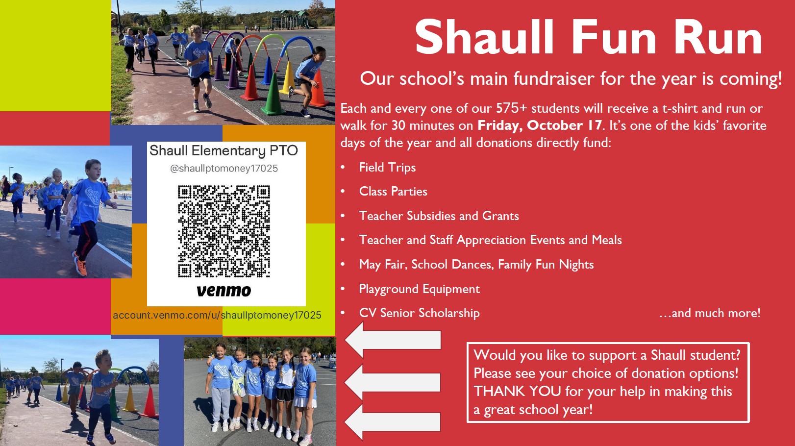 Fun Run Flyer and Venmo Link