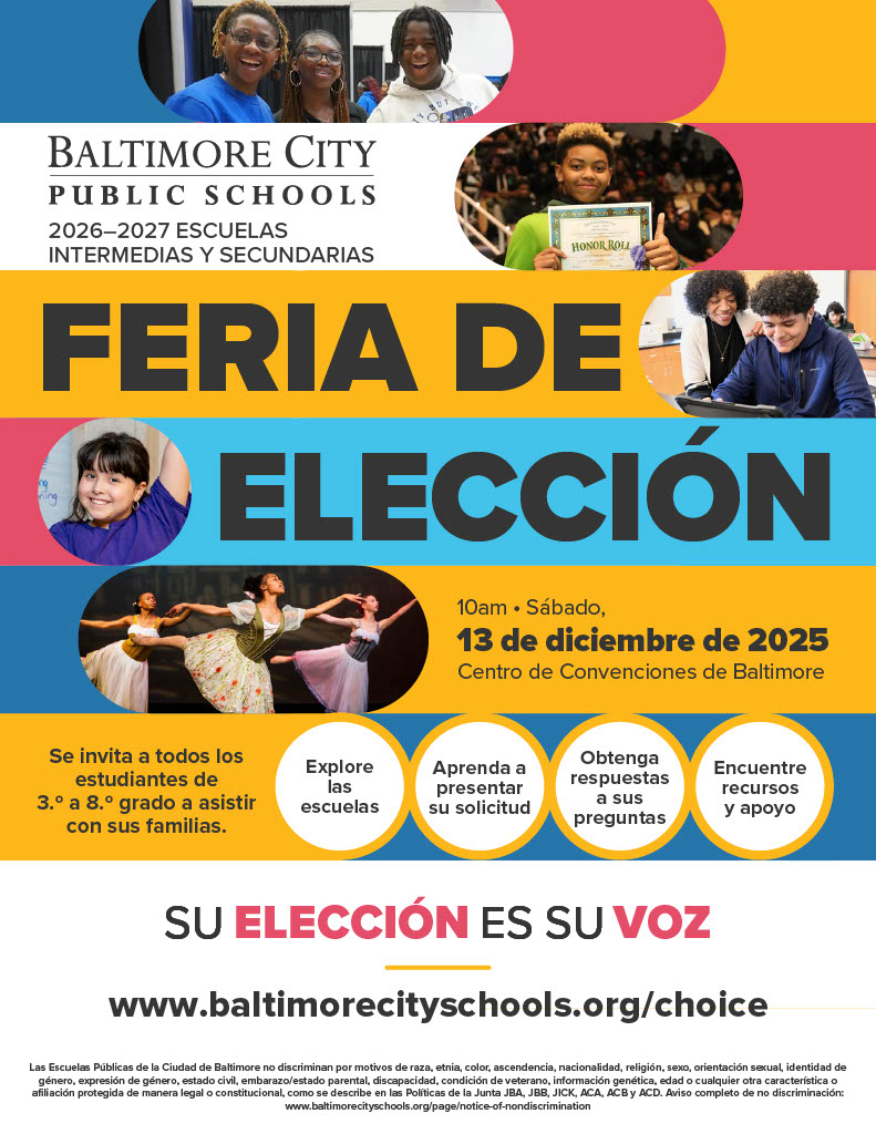 folleto de la feria de elección de escuelas 