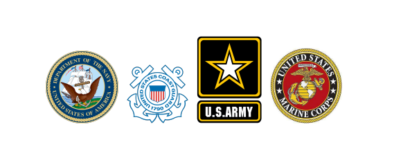 Picture of the seals of the U.S. Military