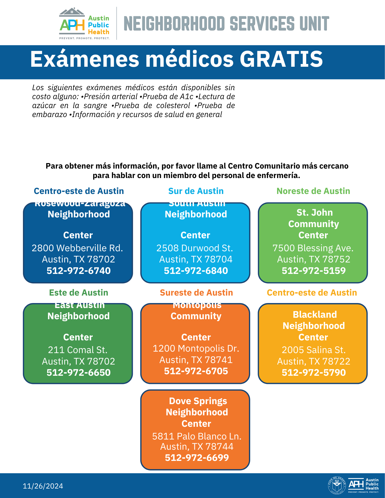 Examenes de Salud Gratis