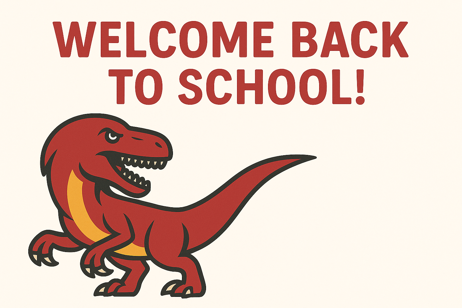 Welcome back to school banner with Raptor