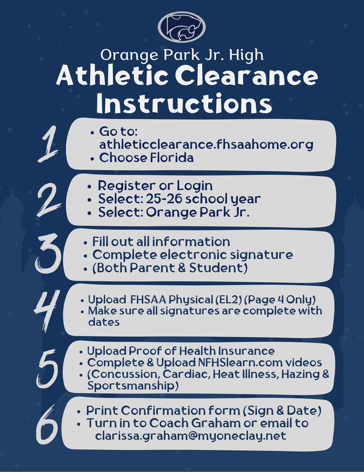 Athletic Clearance Instruction