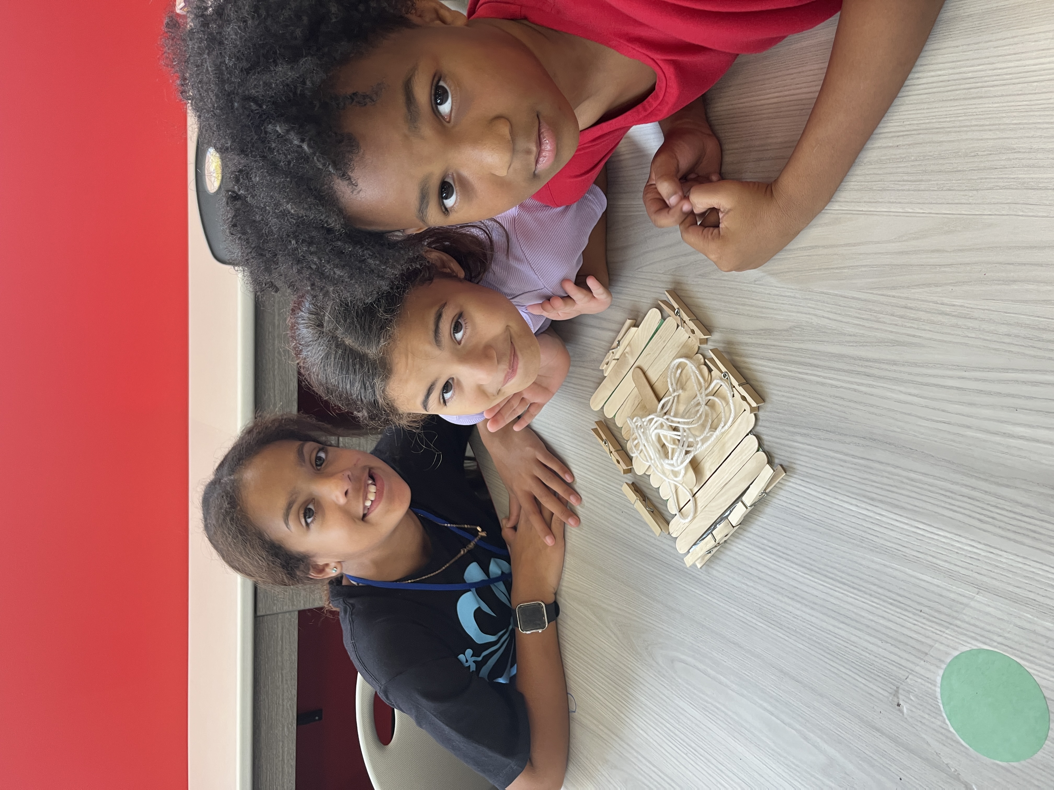 students with their fence