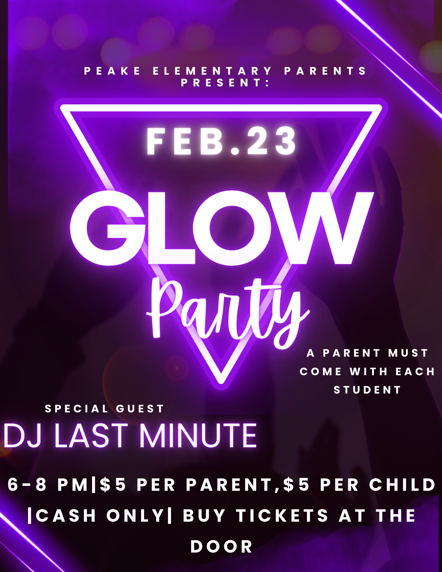Glow Party flyer