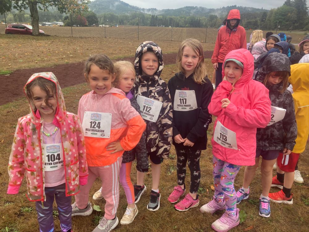 1st grade runners ready for Jog-a-thon