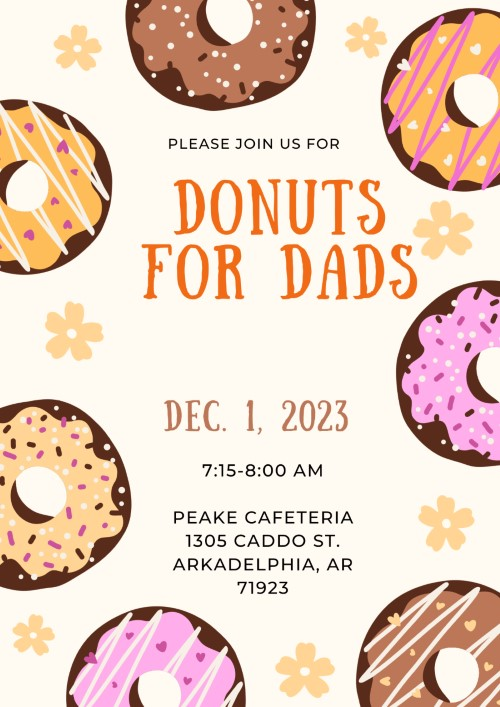 donuts for dads reminder. December 1, 7:15