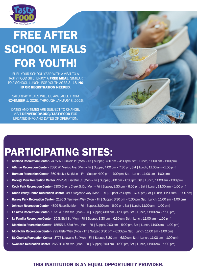 Free after school meals