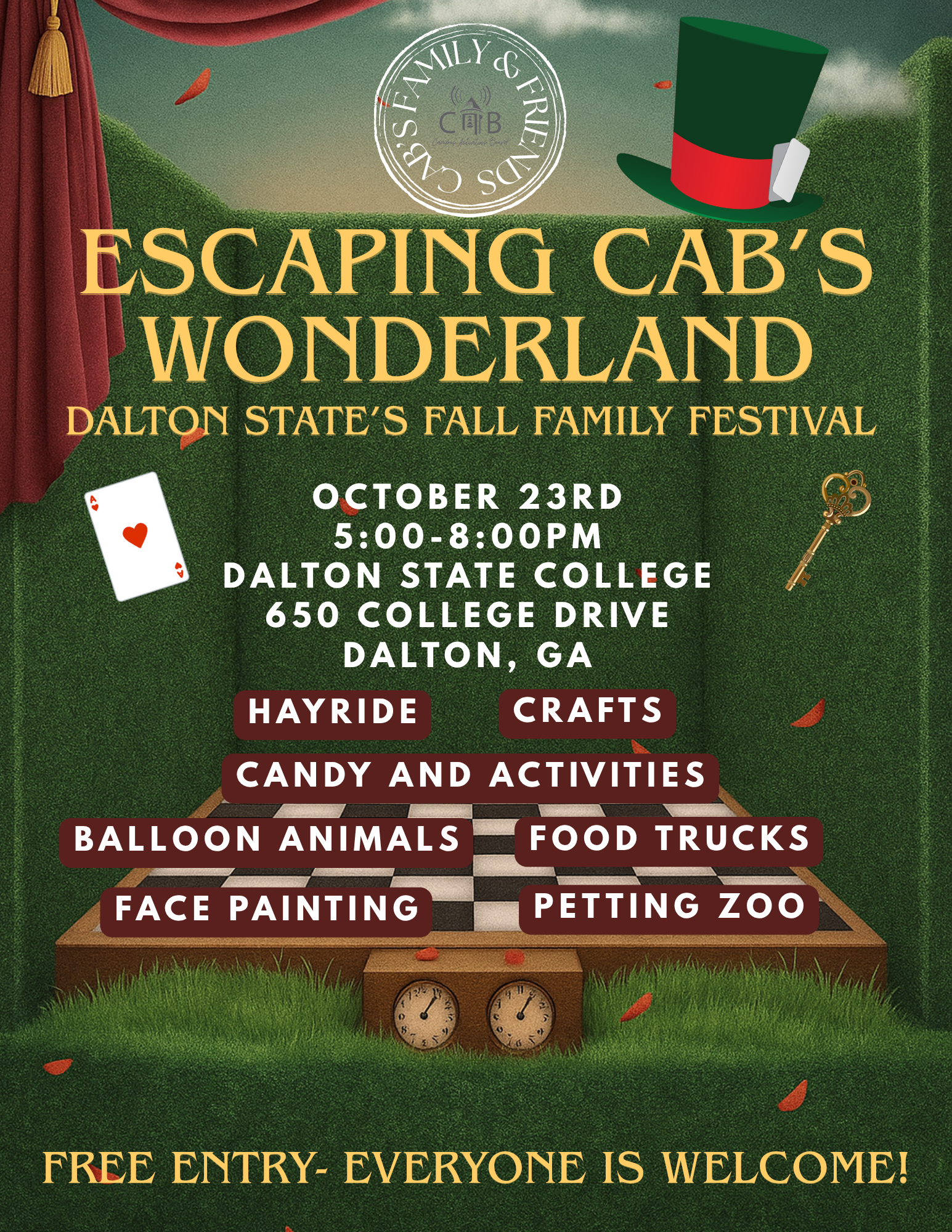 Escaping CAB’s Wonderland: Dalton State’s Fall Family Festival