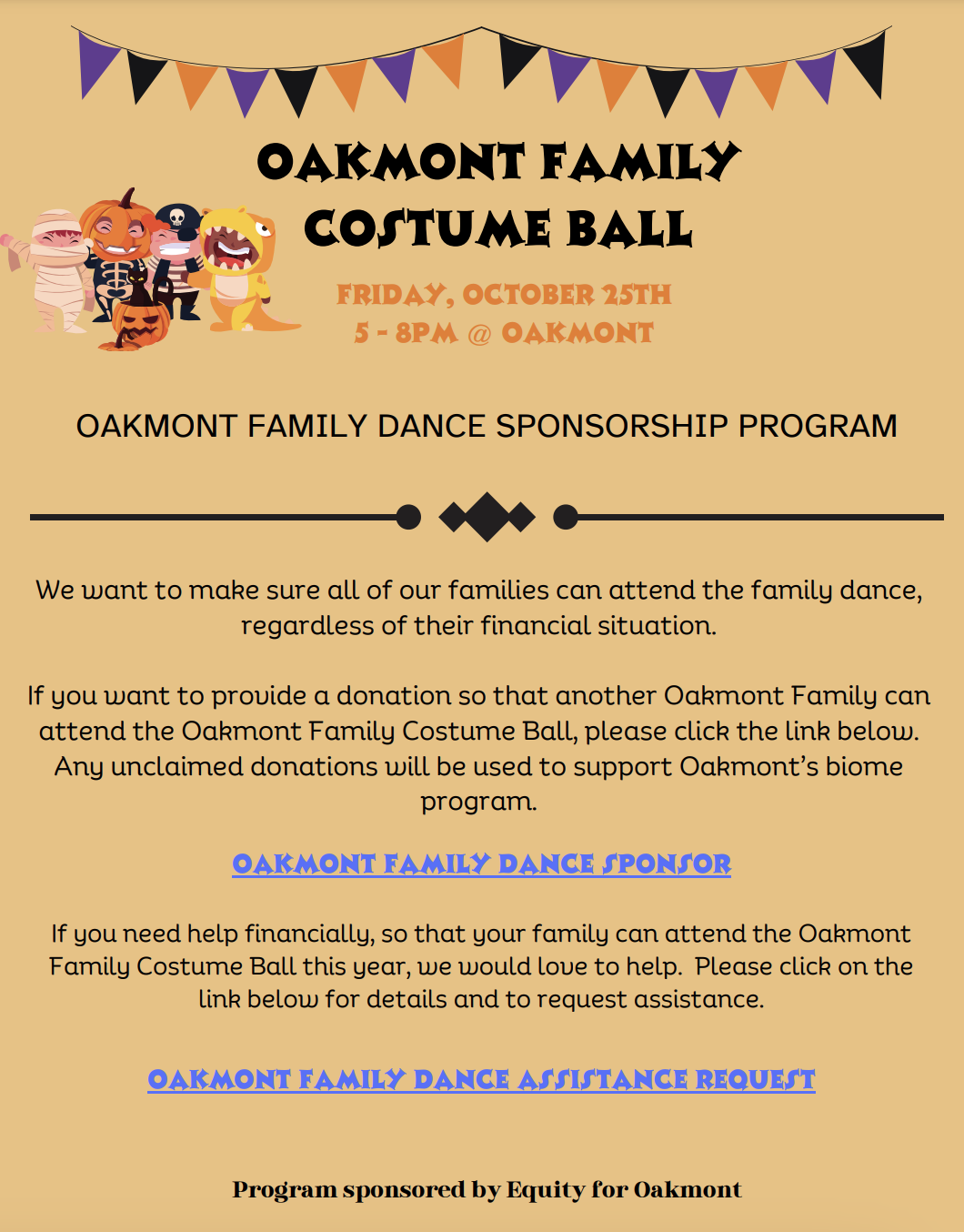 Family Dance Sponsorship Program