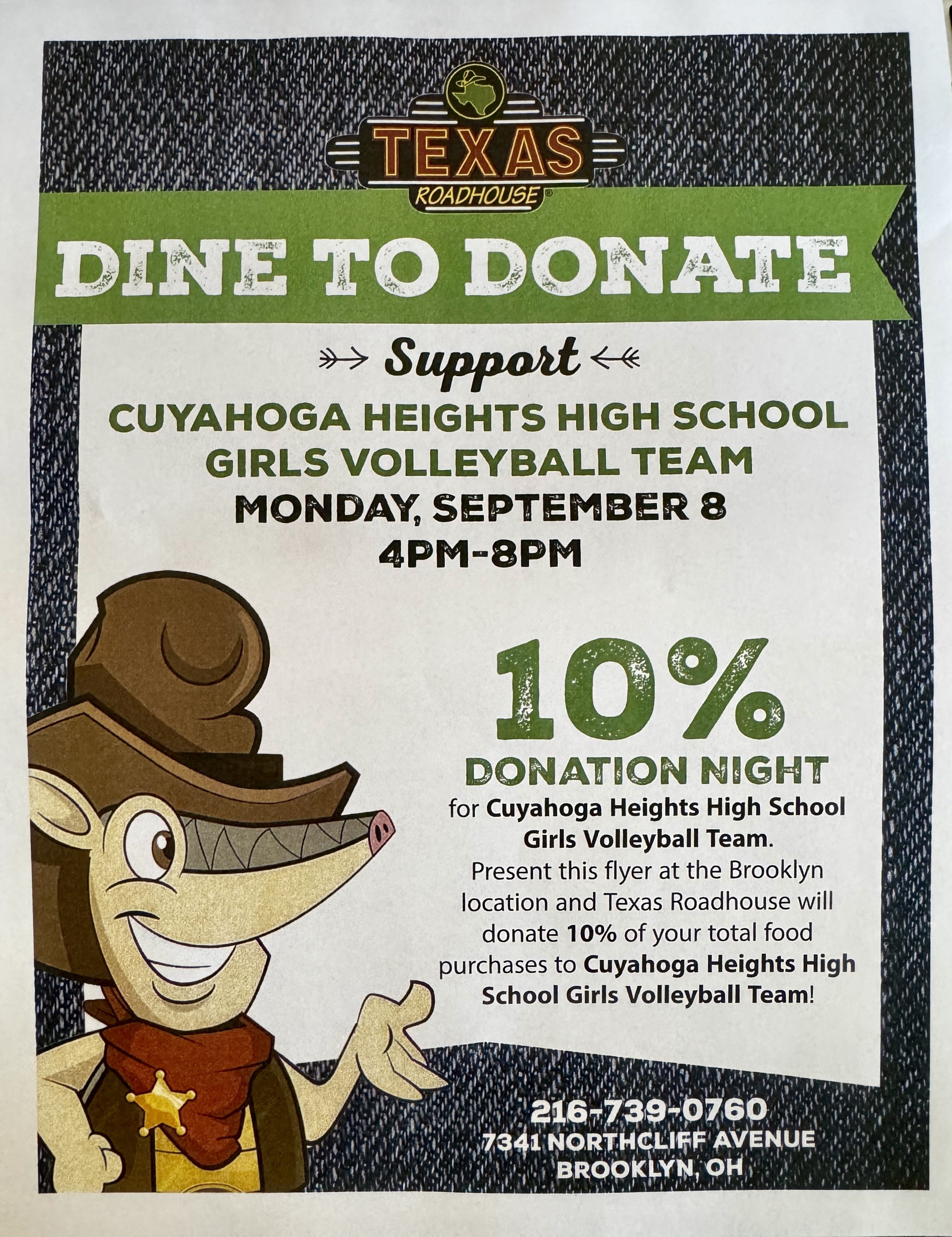 dine to donate poster