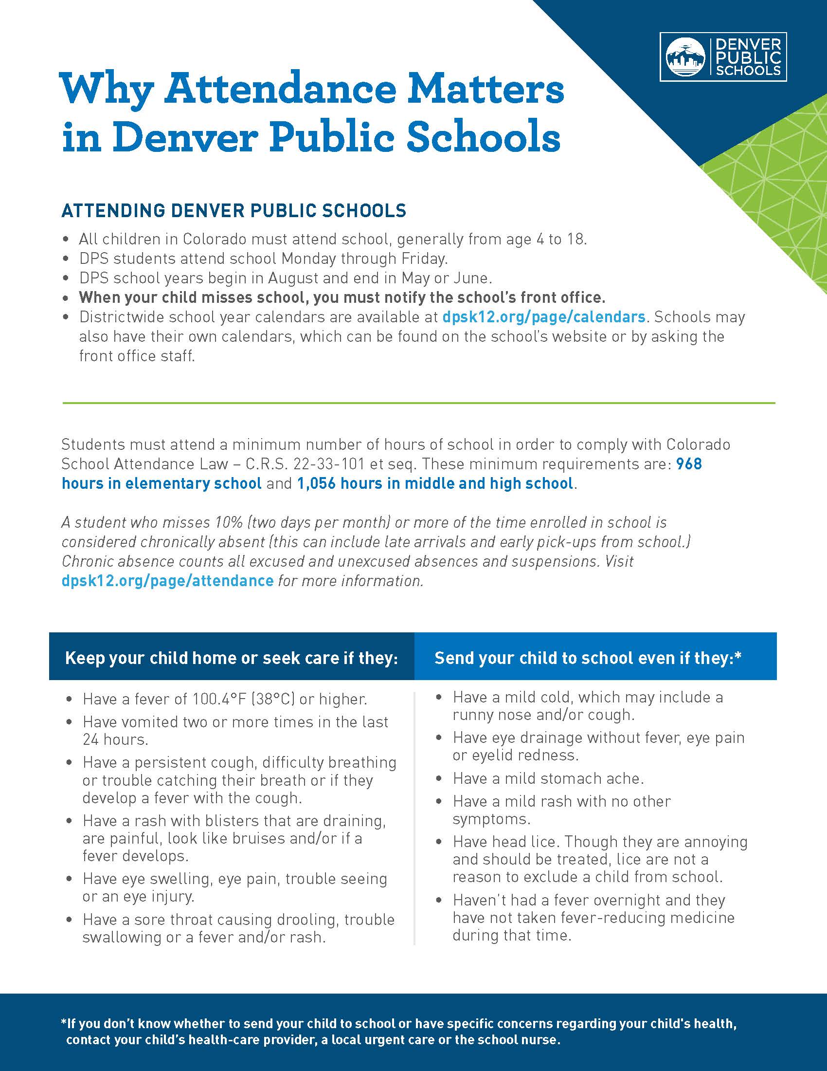 Attendance matters DPS flyer