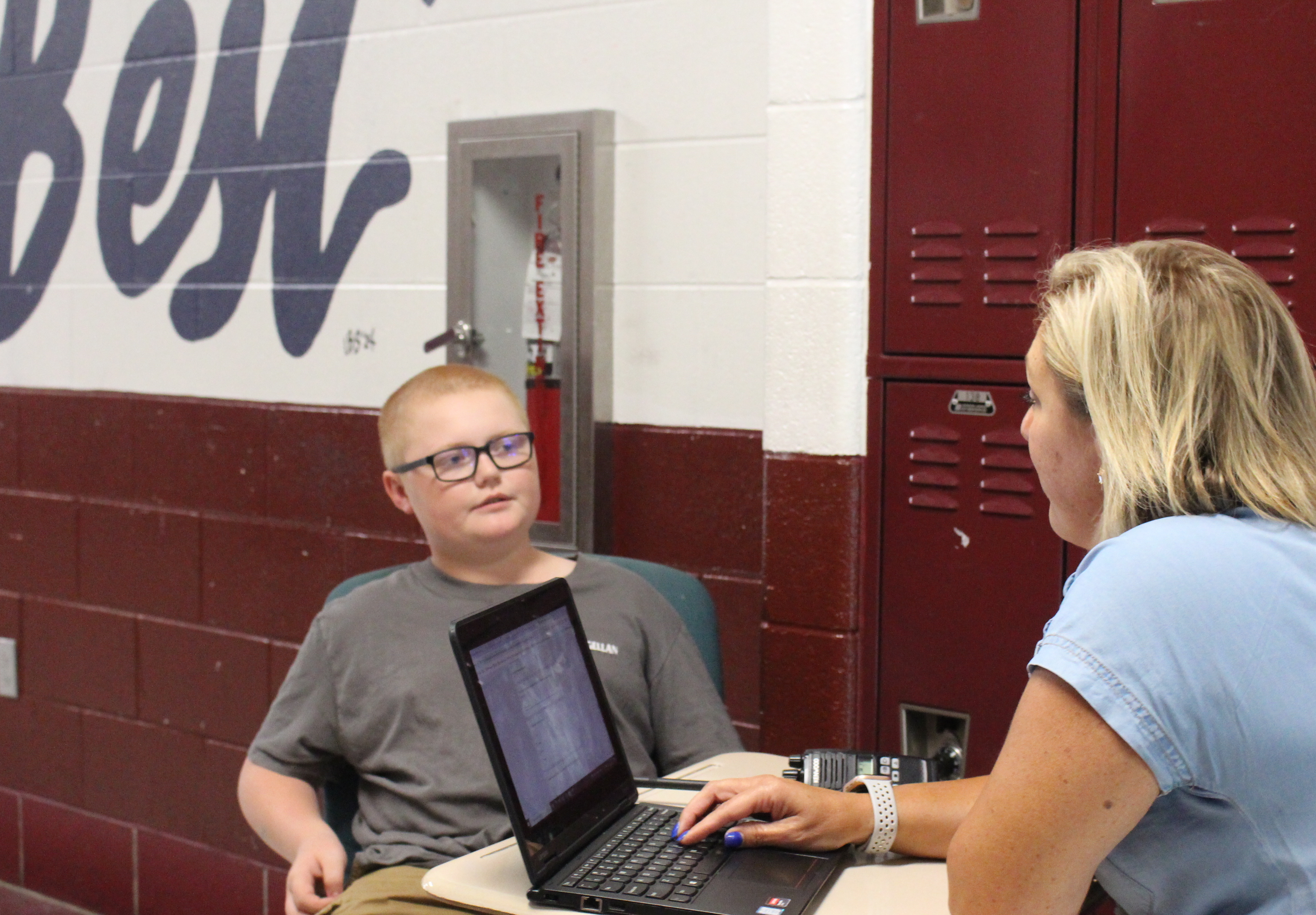 principal meeting with student