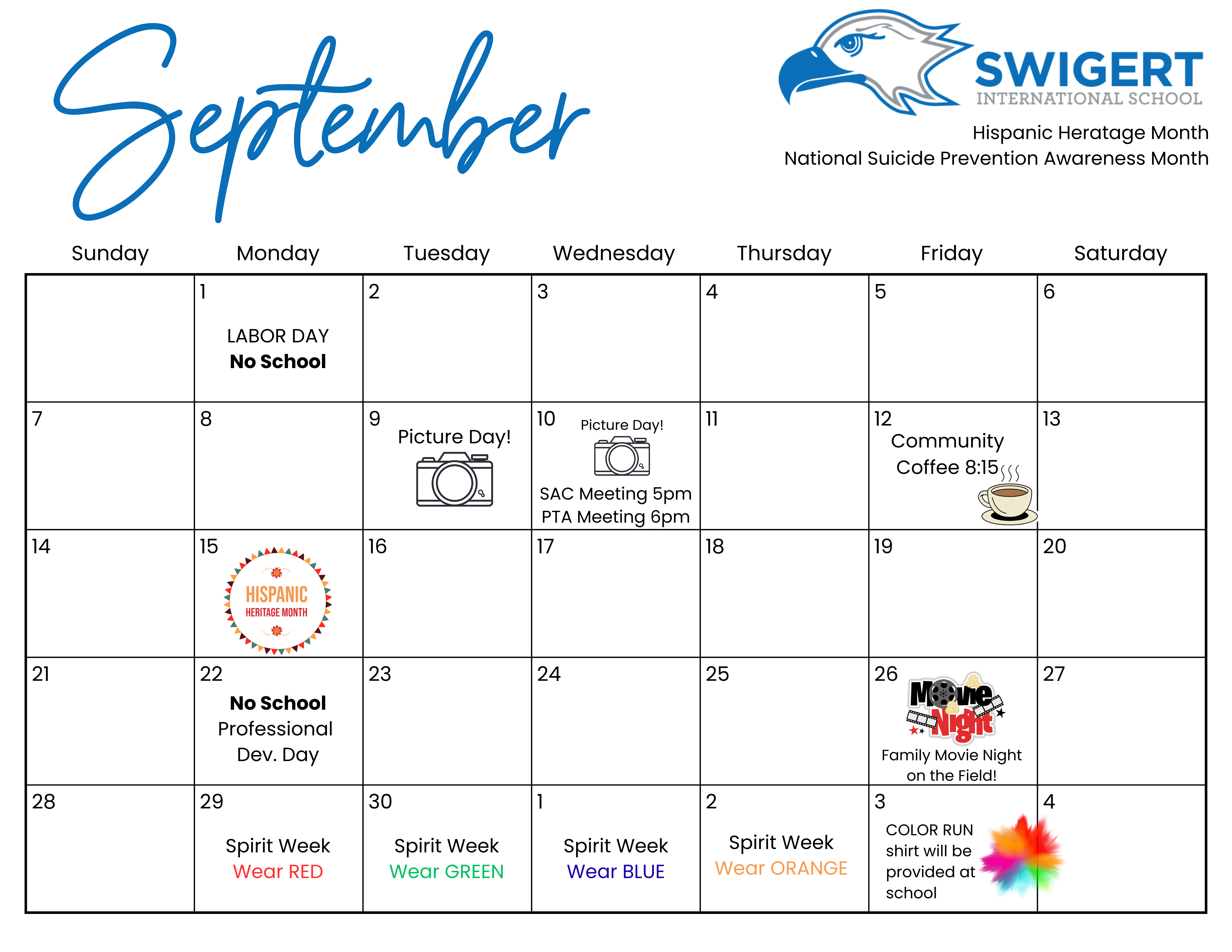 sept calendar