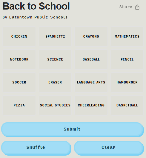 Back to School Connections