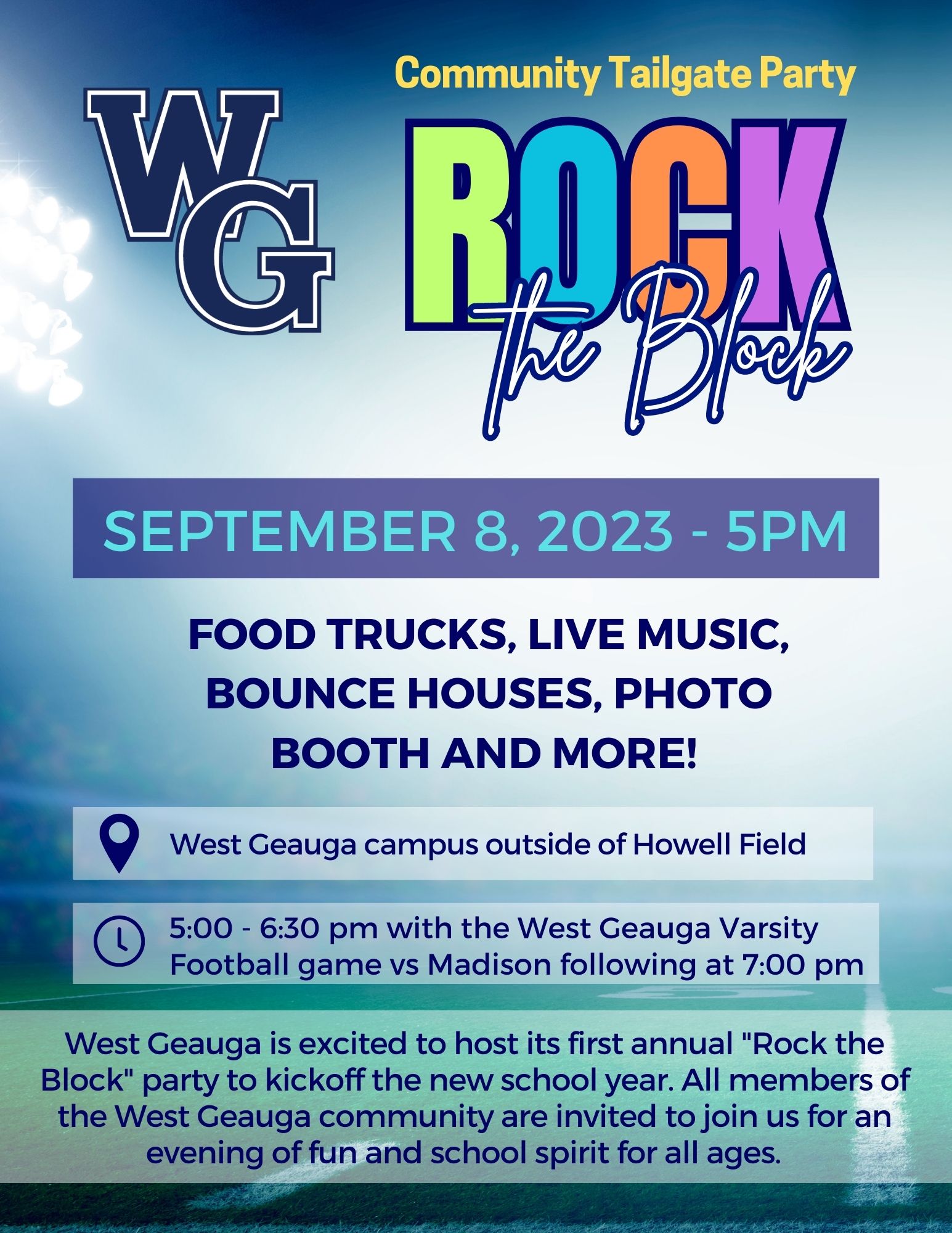 Rock the Block Tailgate Party