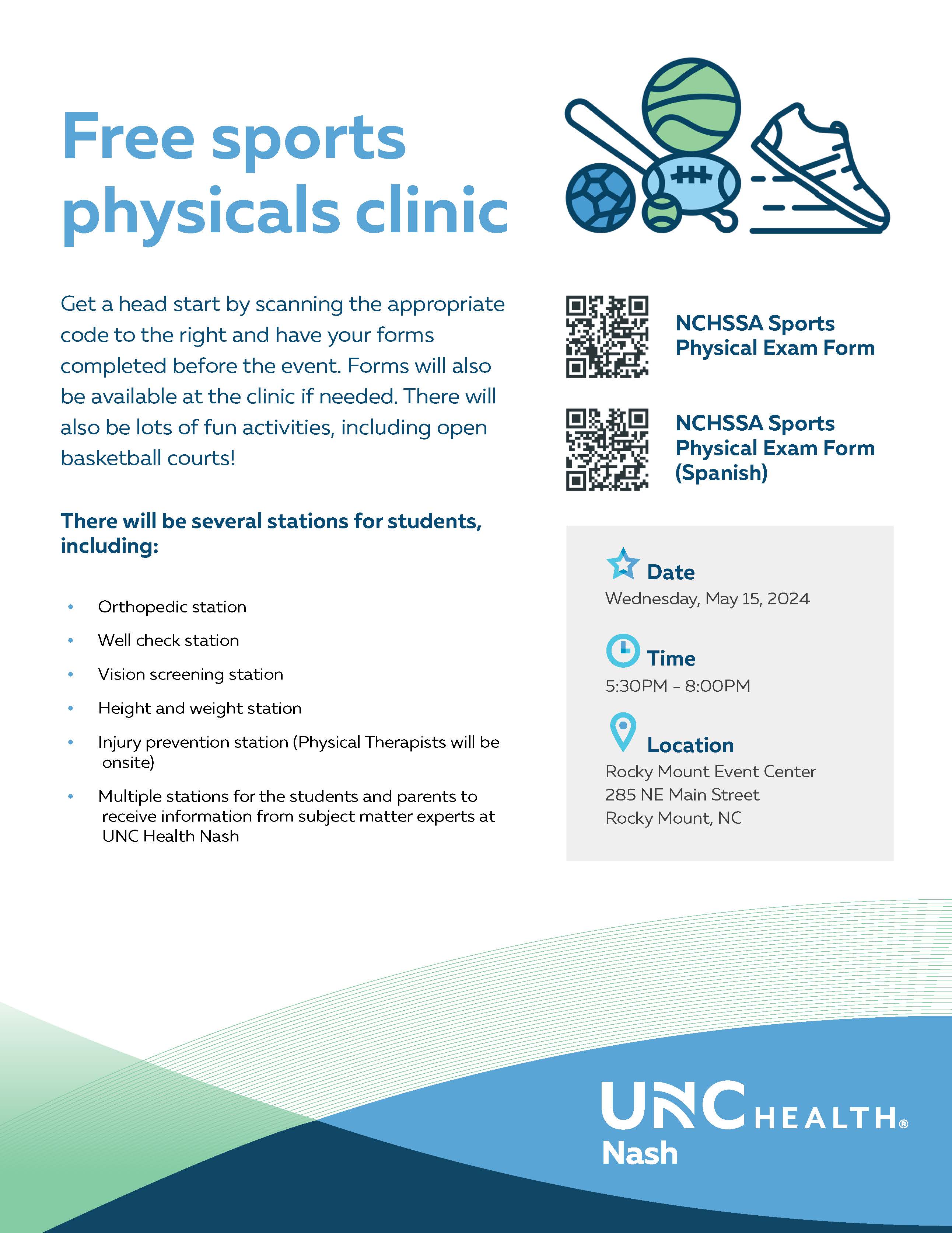 Free Sports Physical Clinic