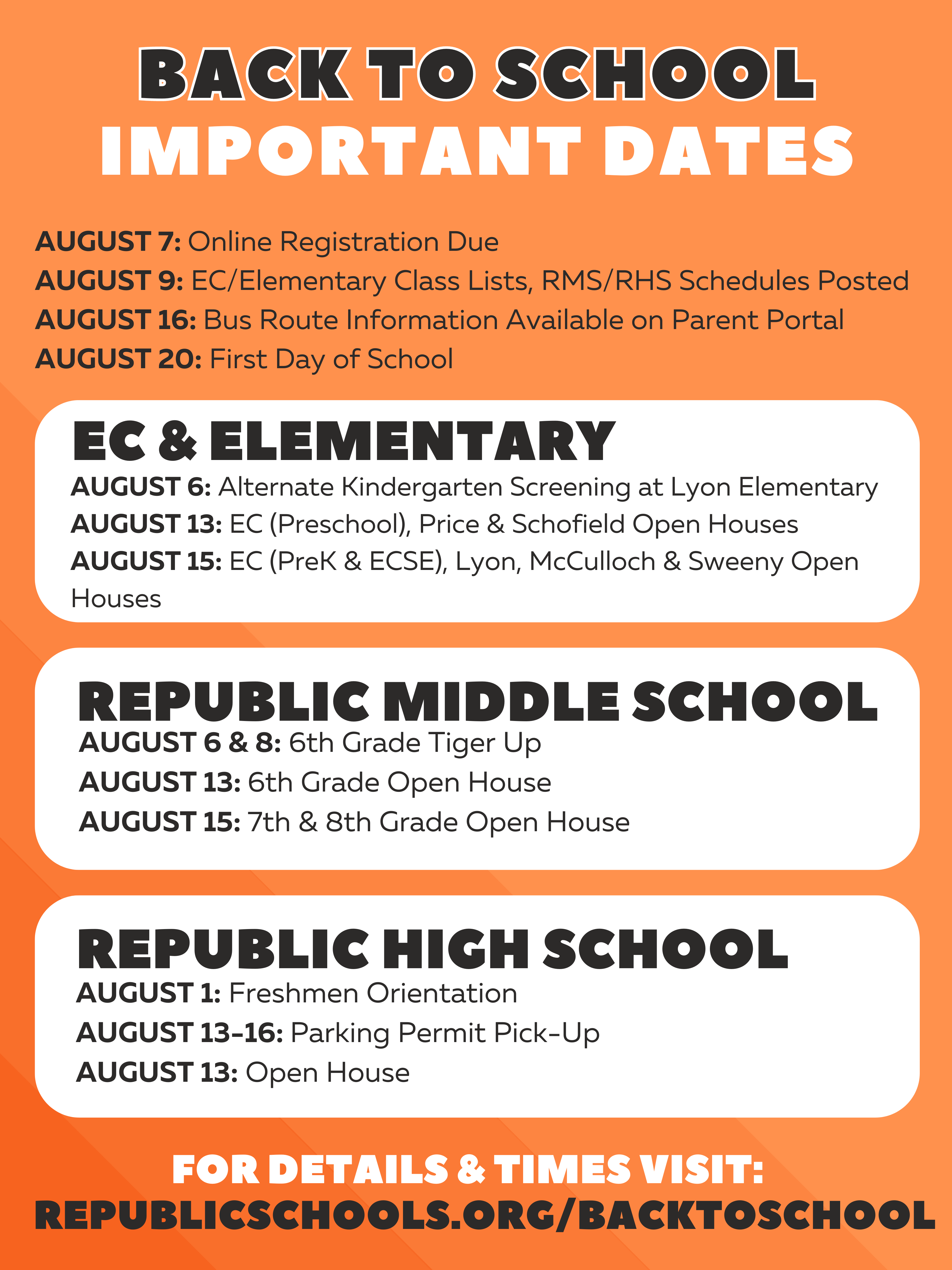 Back to school dates, available at republicschools.org/backtoschool