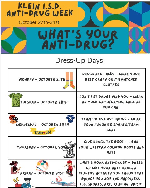 anti drug dress up week