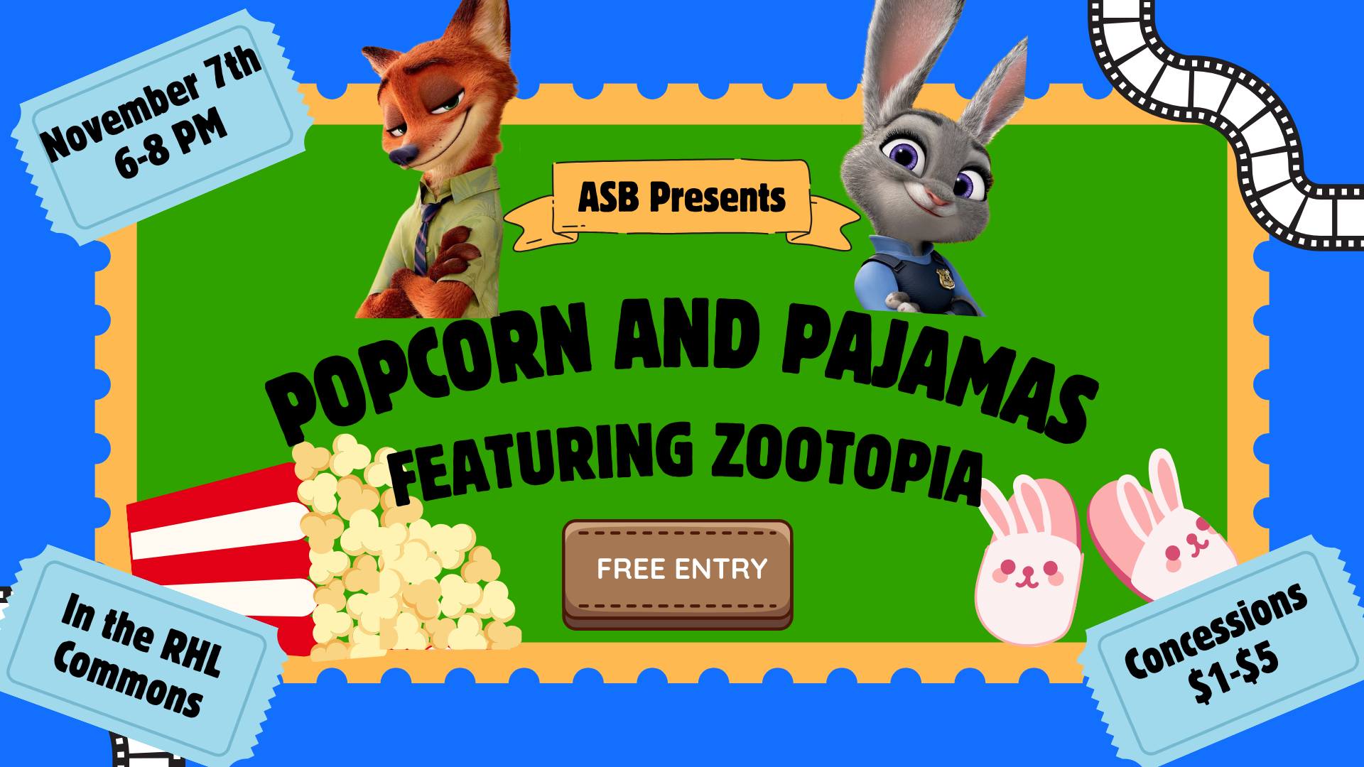 Popcorn and pajamas