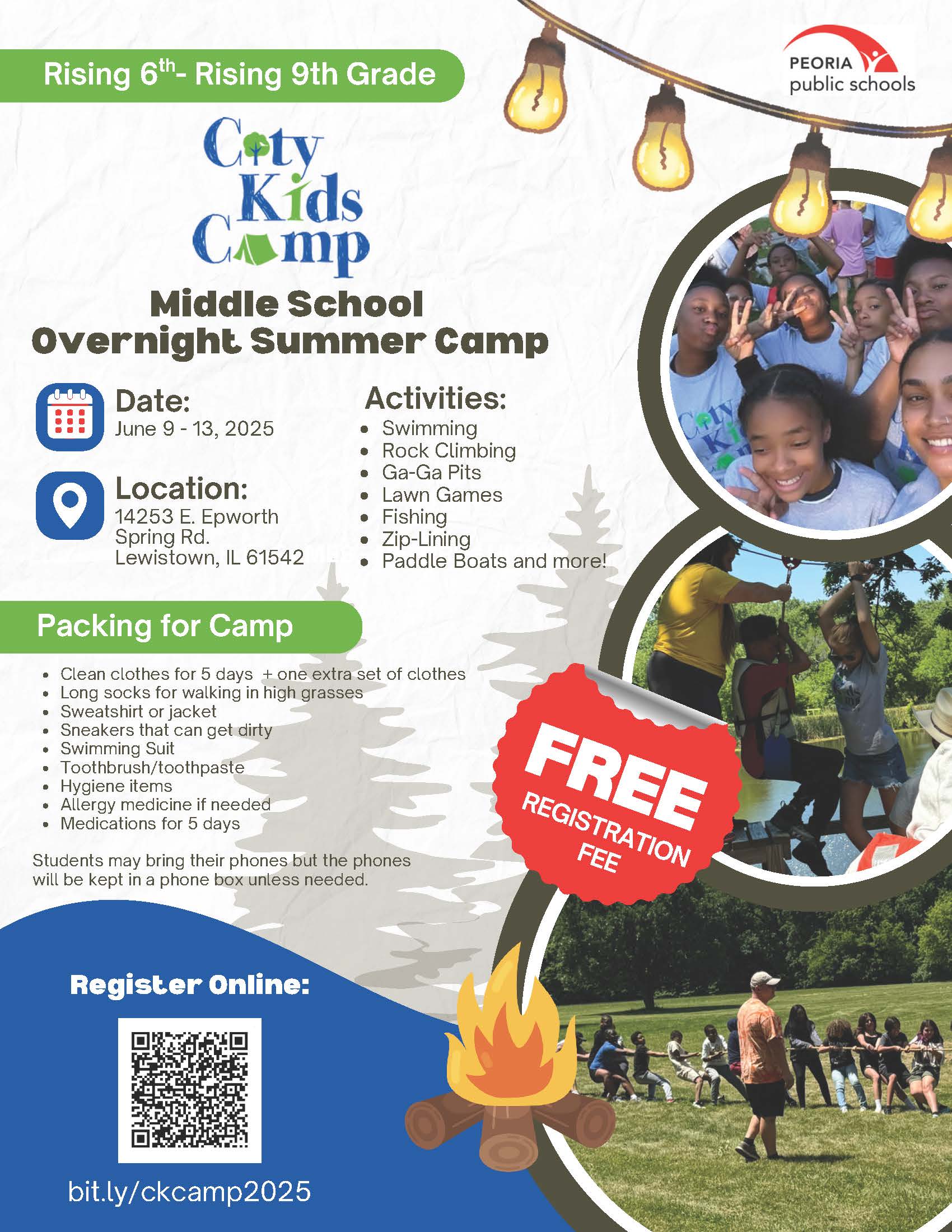 city kids camp flyer