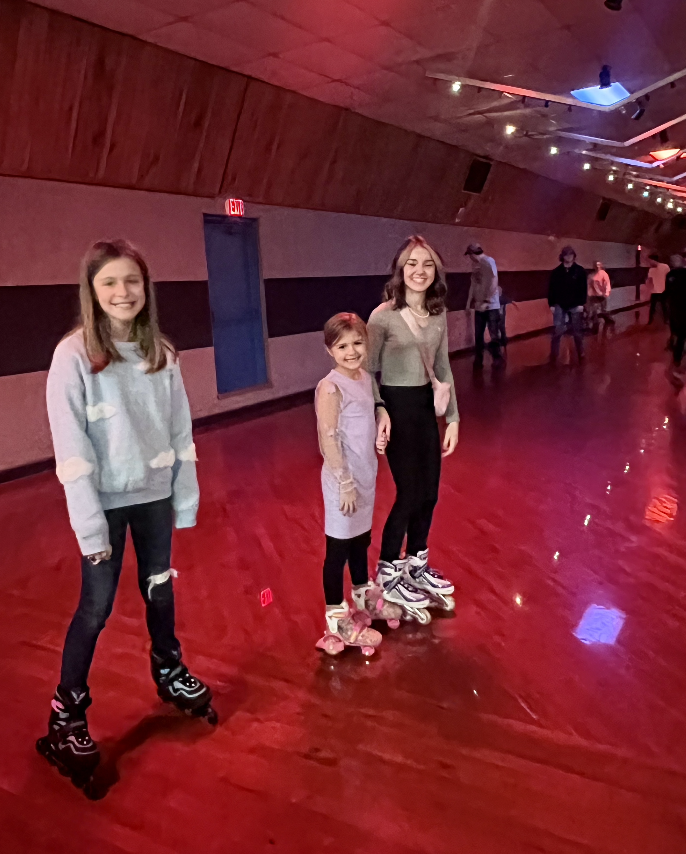 3 girls skating