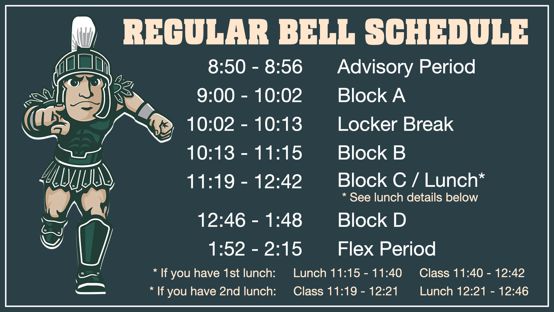 2025-26 Regular Bell Schedule