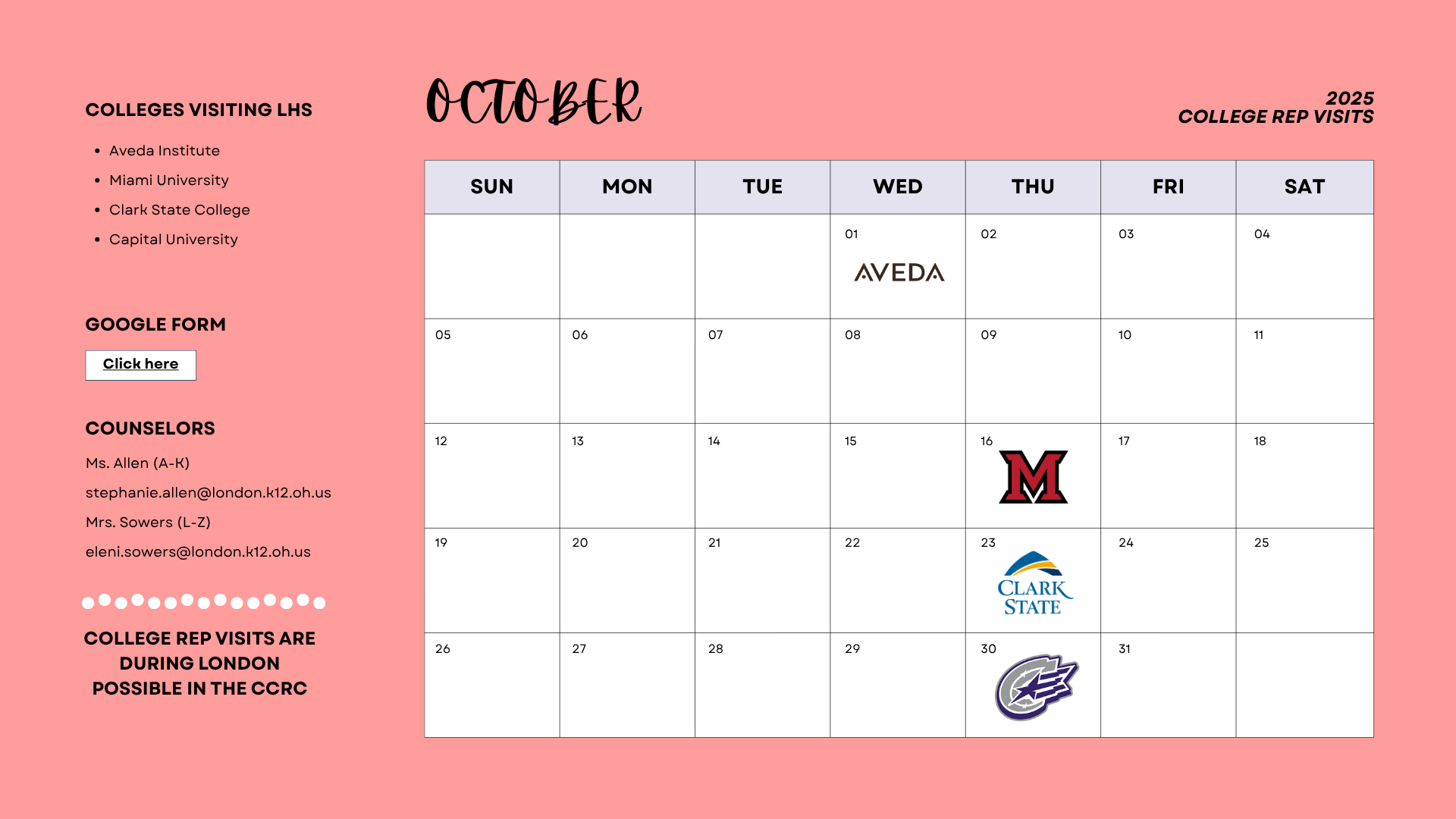 October Rep Visit