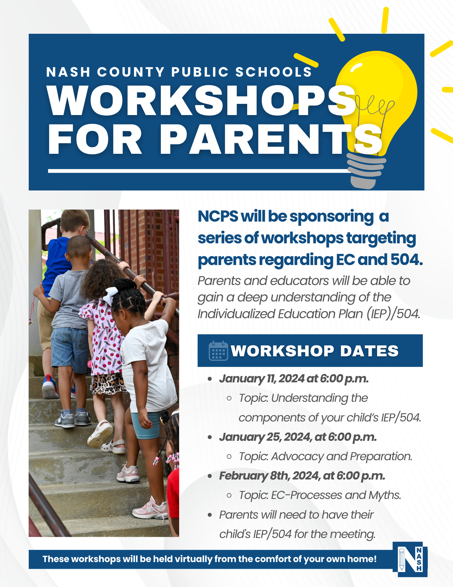 nash County public schools workshops for parents