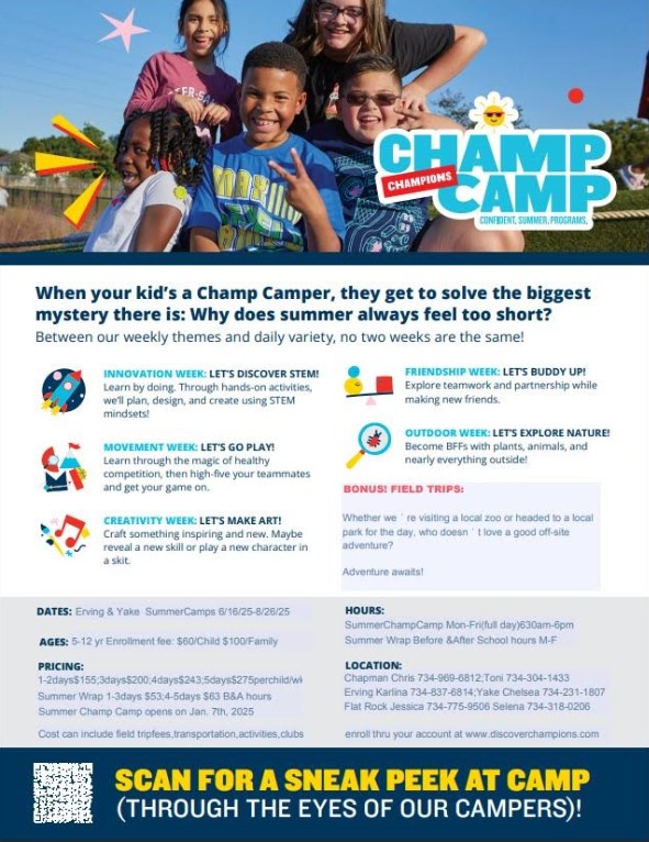 Champions Summer Flyer