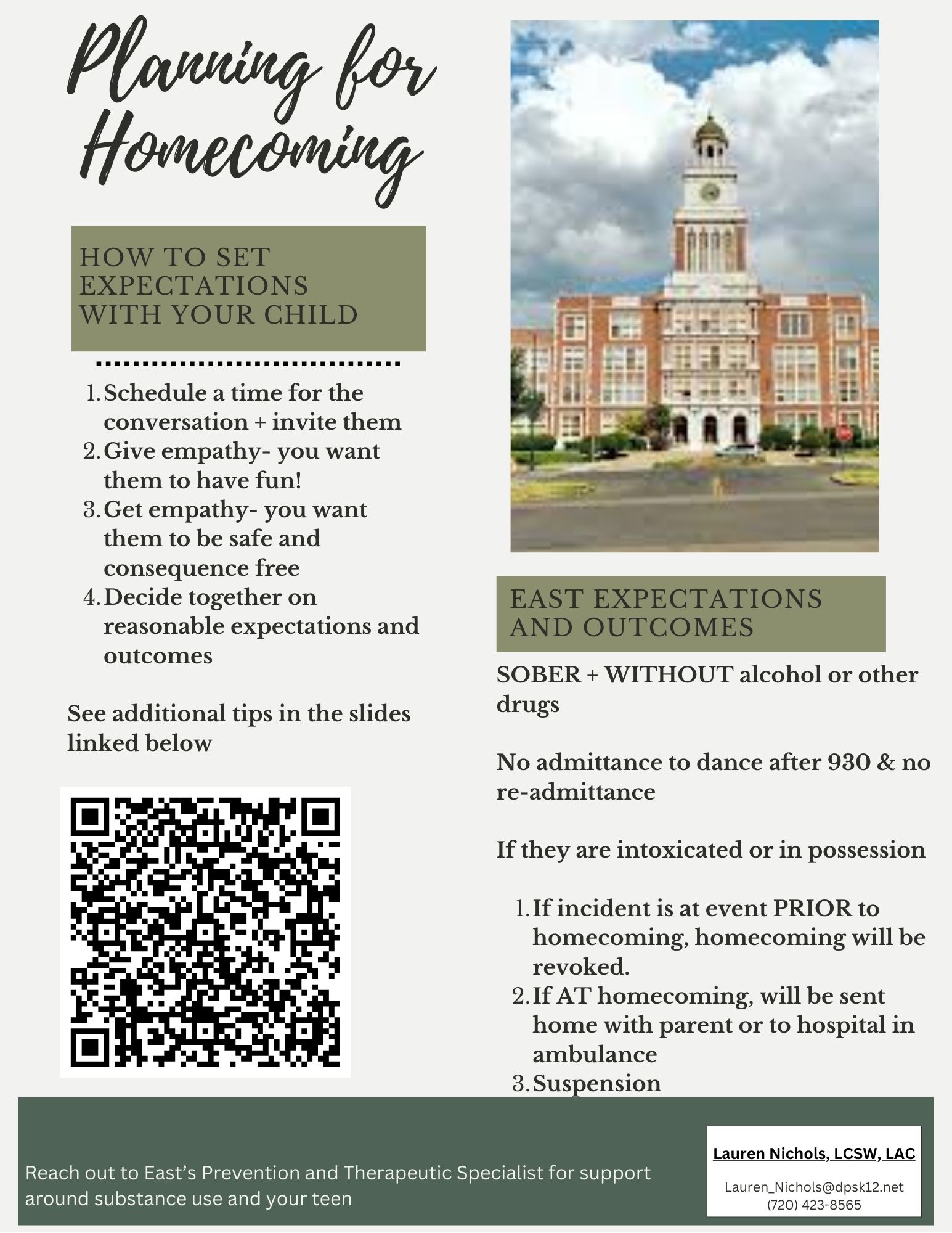 Planning for Homecoming
