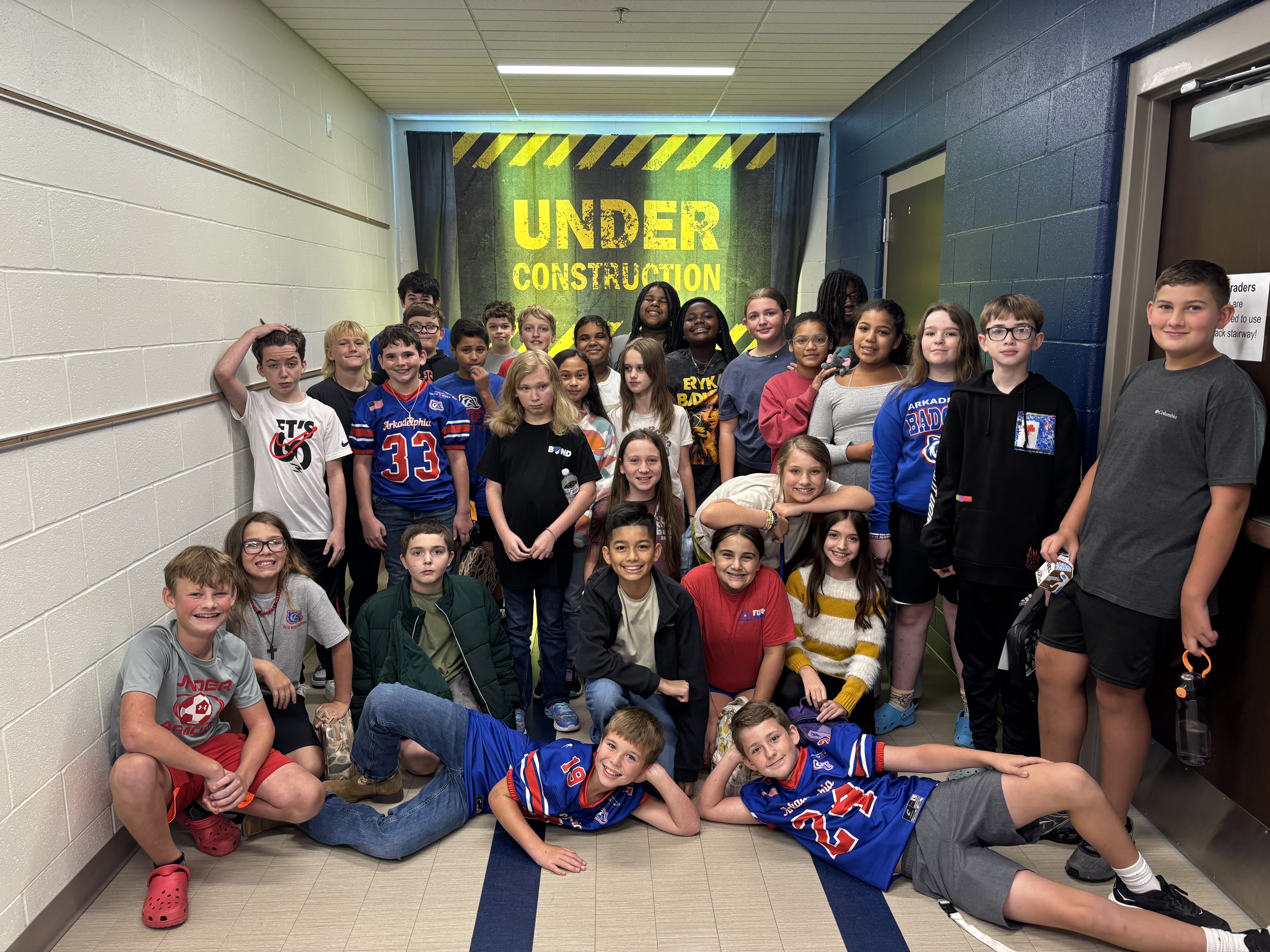 students looking at camera