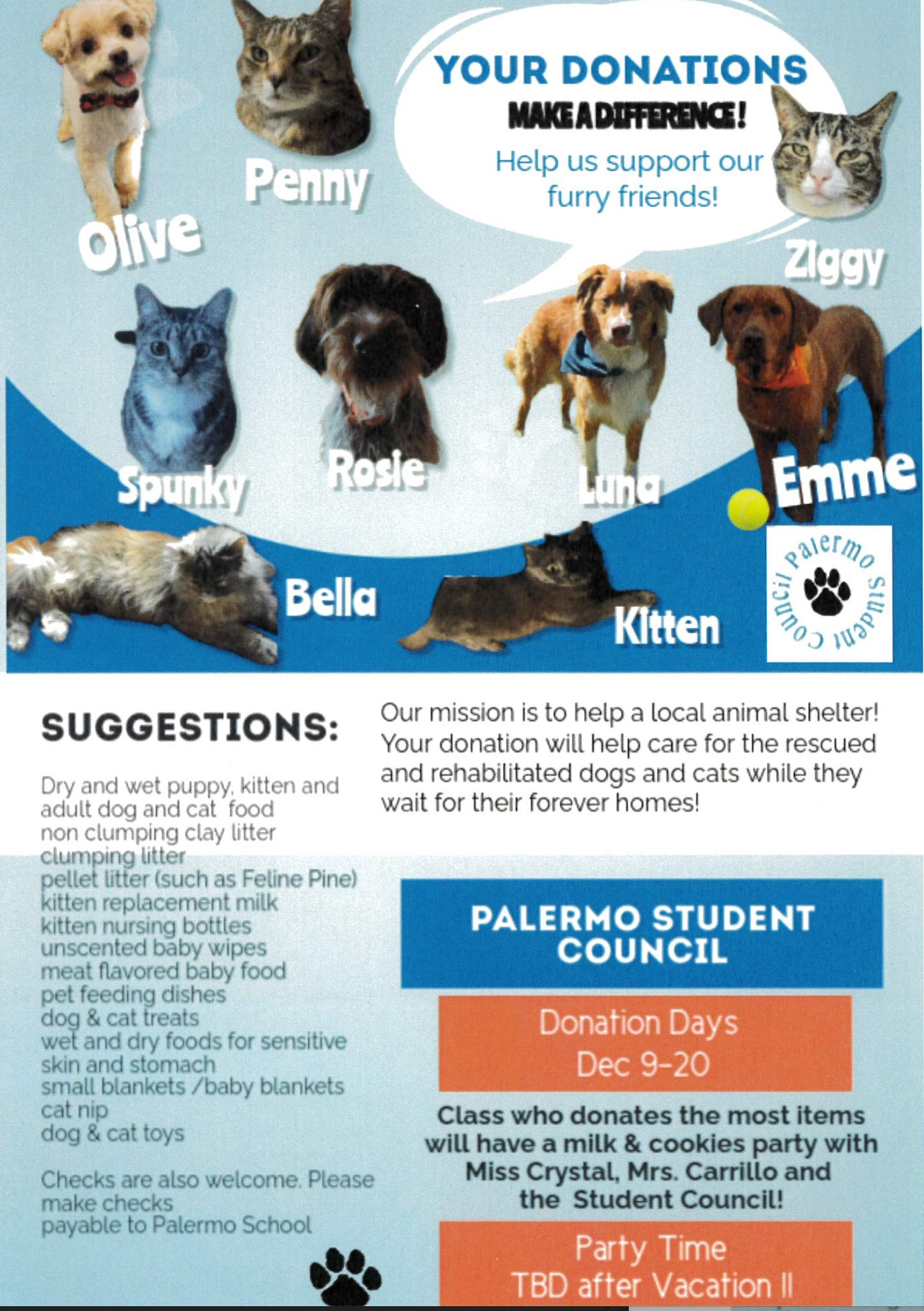 Donations for Animal Shelter