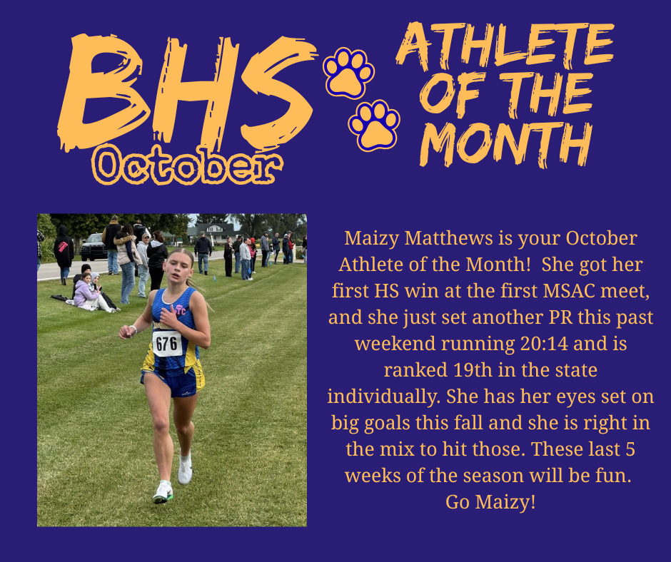 October Athlete of the Month - Maizy Mathews