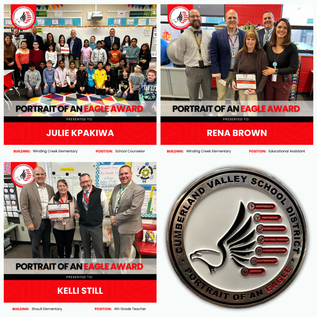 CVSD celebrations staff who exemplify our Portrait of an Eagle.